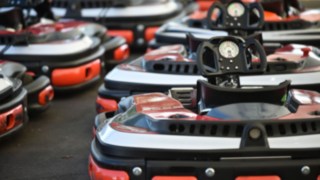 E2 kart from Linde eMotion on the racetrack E2 kart from Linde eMotion on the racetrack