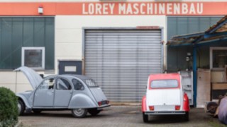 In the yard at Lorey Maschinenbau GmbH in Offenbach Lorey Maschinenbau GmbH in Offenbach