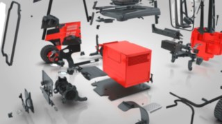 Electric engine and other parts of a forklift truck Electric engine and other parts of a forklift truck